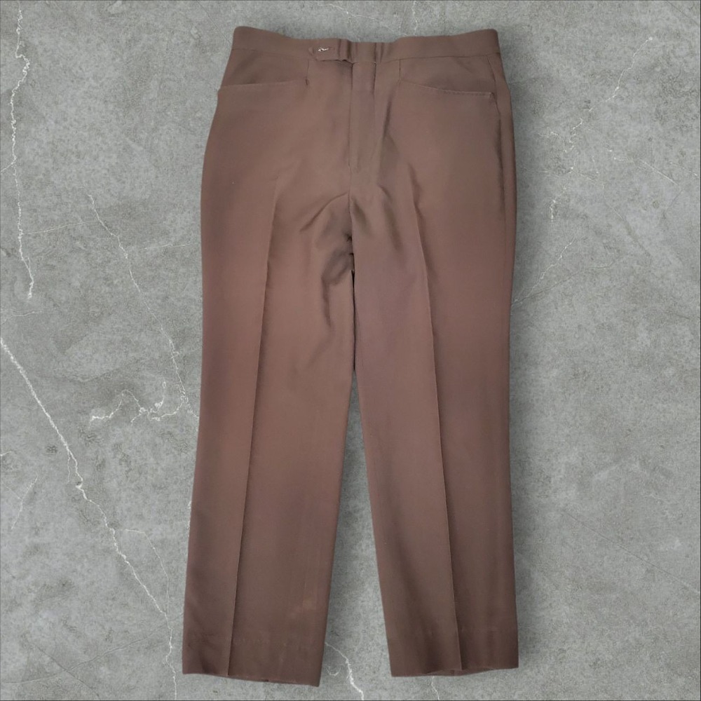 Comfort Ease By Richman Pants Mens 32x32 Brown Slacks Straight Leg‎ Casual 70s